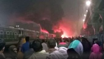 রাজধানীতে ট্রেনে আগুন, ৪জন নিহত